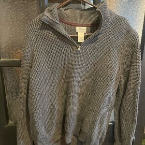 L.L. Bean Men's Gray Sweater 100% Organic Cotton